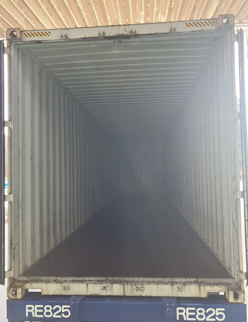 Inspecting the empty container
