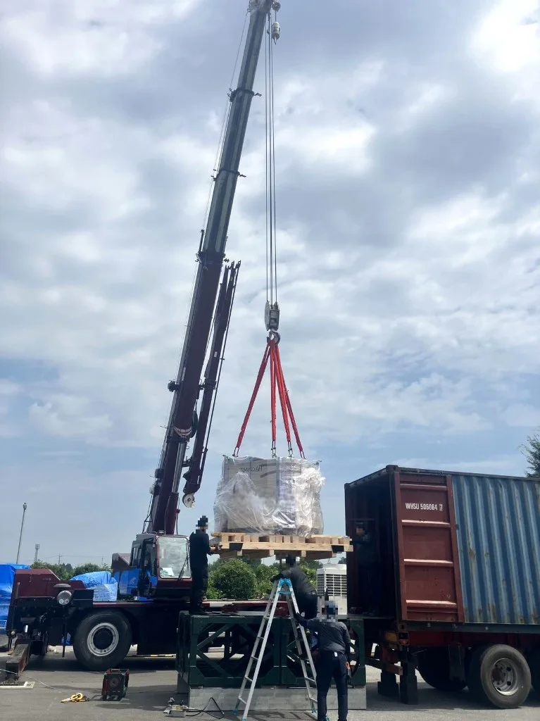 A crane lifting cargo